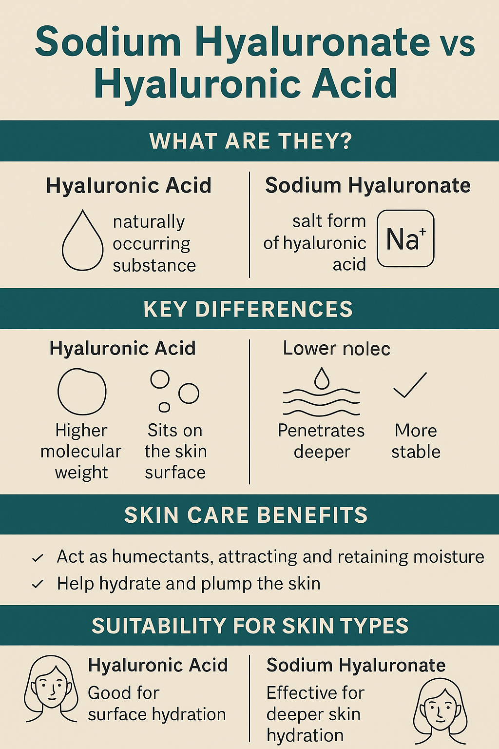 Sodium Hyaluronate vs Hyaluronic Acid Hollyberry Cosmetics UK Sodium Hyaluronate vs Hyaluronic Acid Hollyberry Cosmetics UK