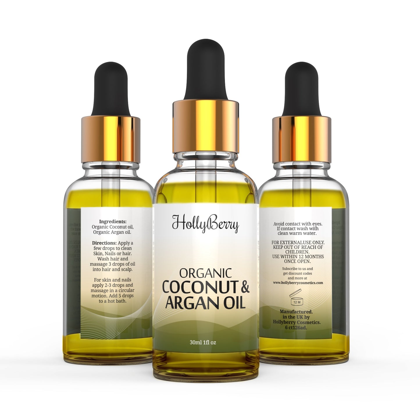 Argon and Coconut oil by Hollyberry Cosmetics