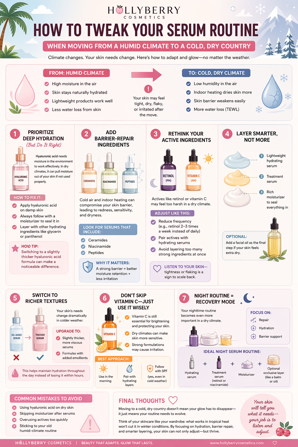 How to Tweak Your Serum Routine When Moving from a Humid Climate to a Cold Country