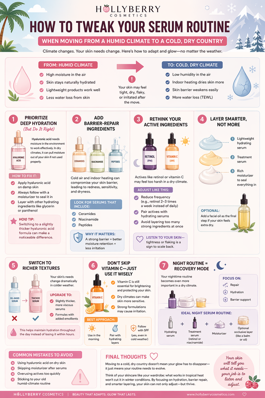 How to Tweak Your Serum Routine When Moving from a Humid Climate to a Cold Country