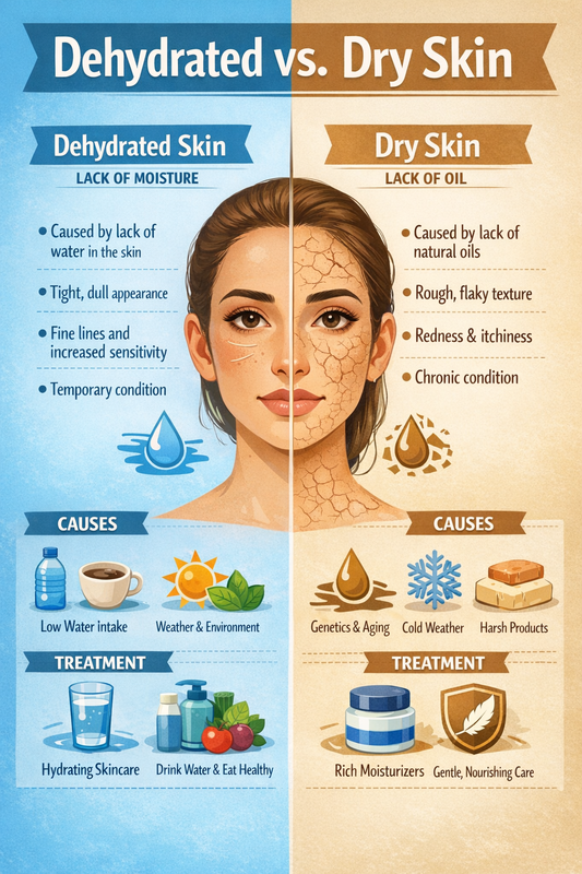 Dehydrated vs. dry skin How to Tell