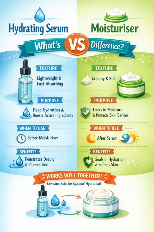 Hydrating Serum vs Moisturiser: What’s the Difference