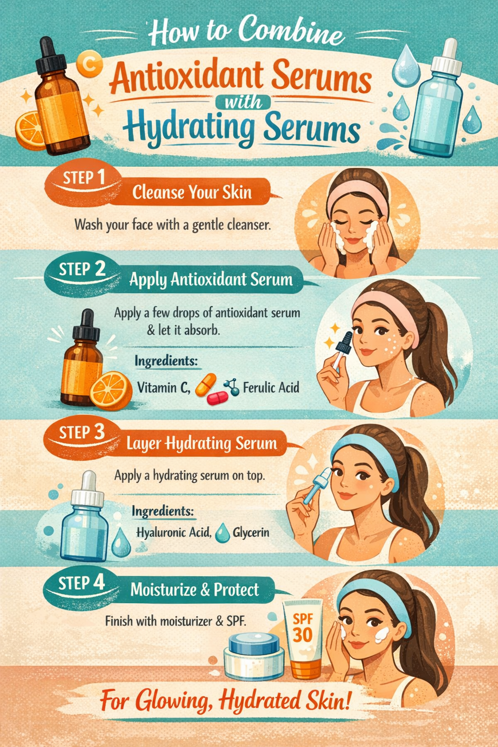 How to Combine Antioxidant Serums with Hydrating Serums