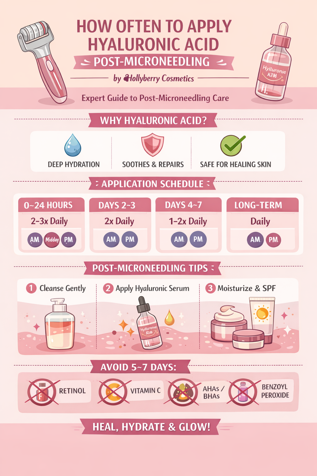 How Often to Apply Hyaluronic Acid Post-Microneedling