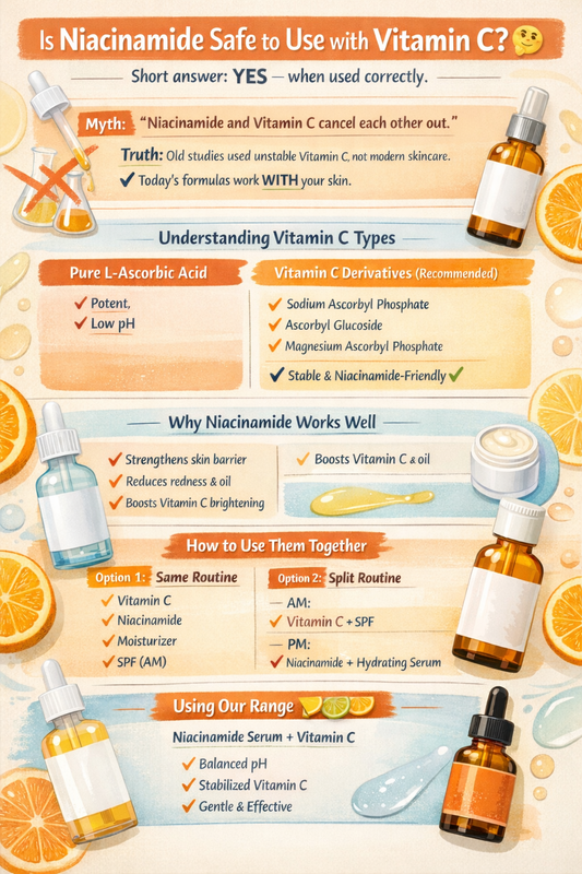 Is Niacinamide Serum Safe to Use With Vitamin C in the Same Routine?