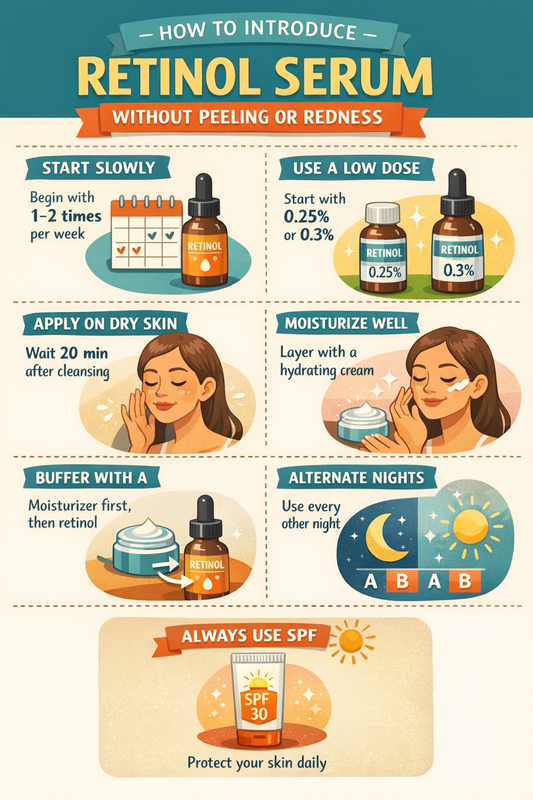 How to Introduce Retinol Serum Without Peeling or Redness