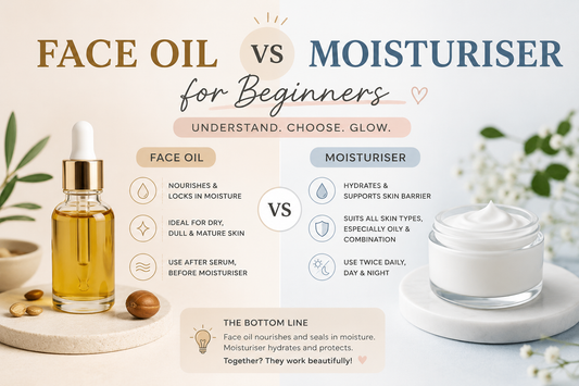 Face Oil vs Moisturiser for Beginners