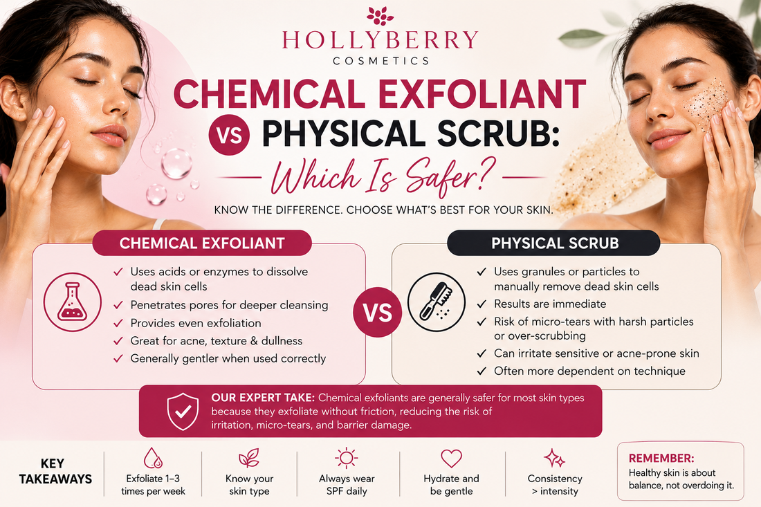 Chemical Exfoliant vs Physical Scrub