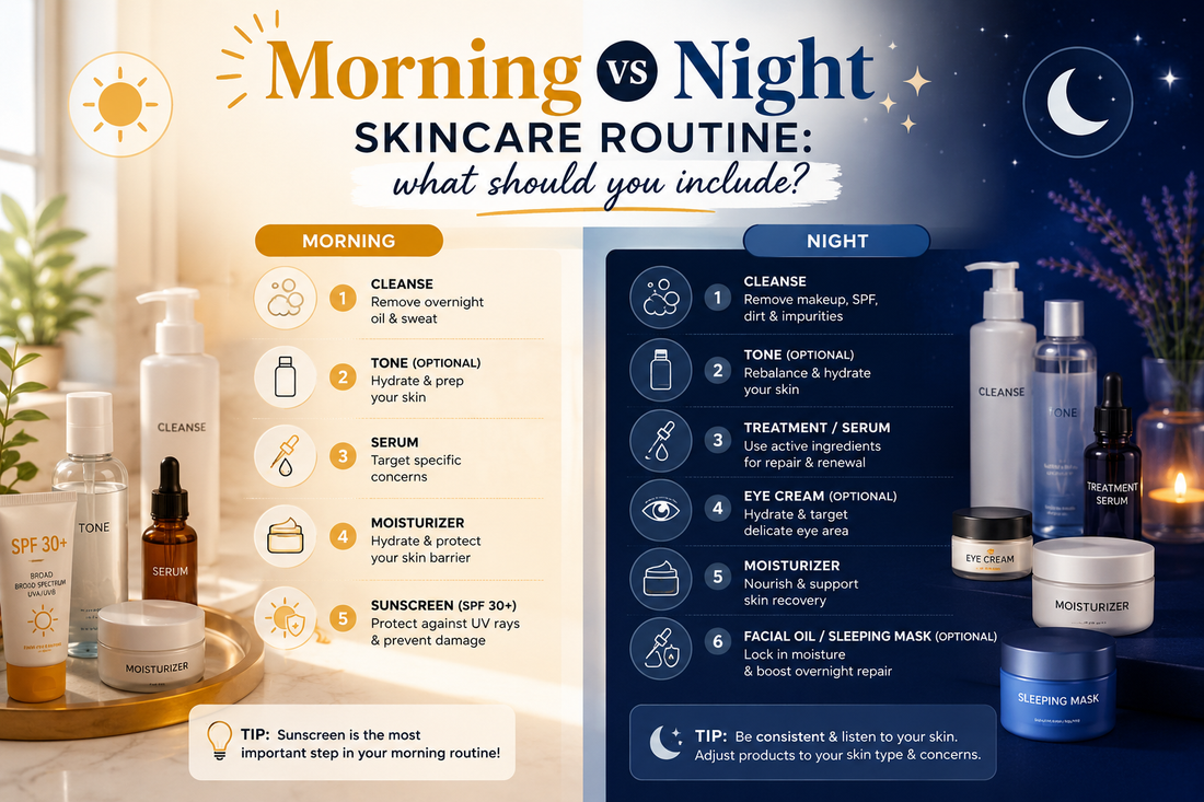 Morning vs Night Skincare Routine: What Should You Include