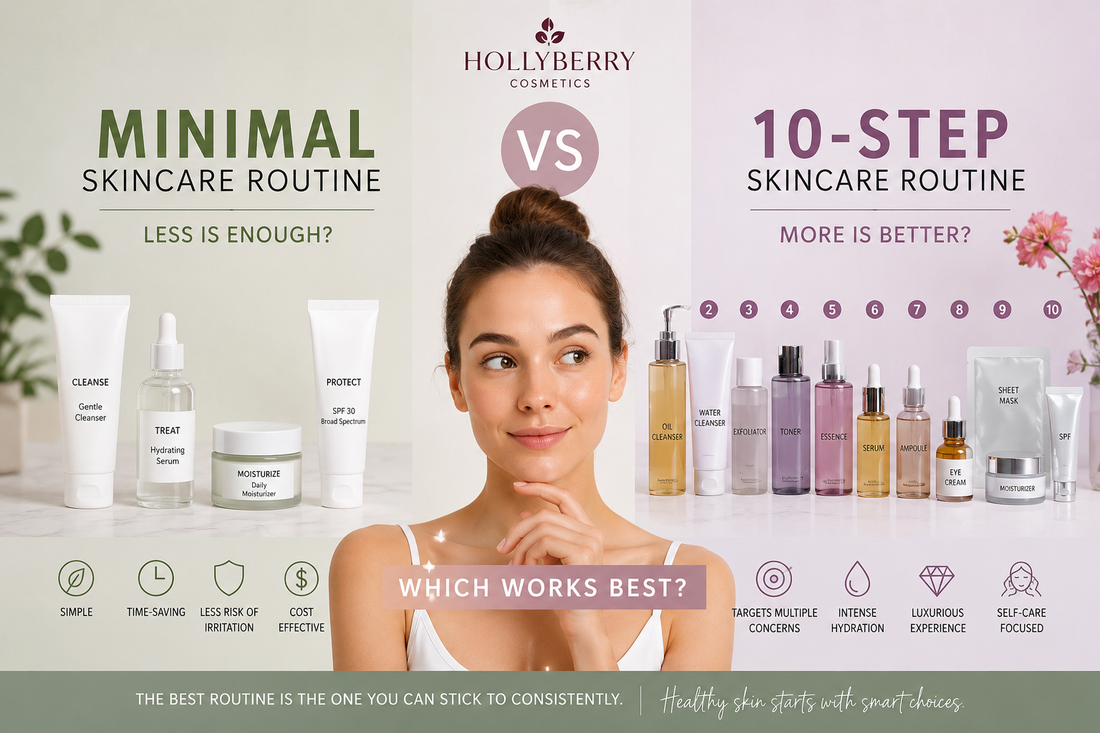 Minimal Skincare Routine vs 10-Step Routine