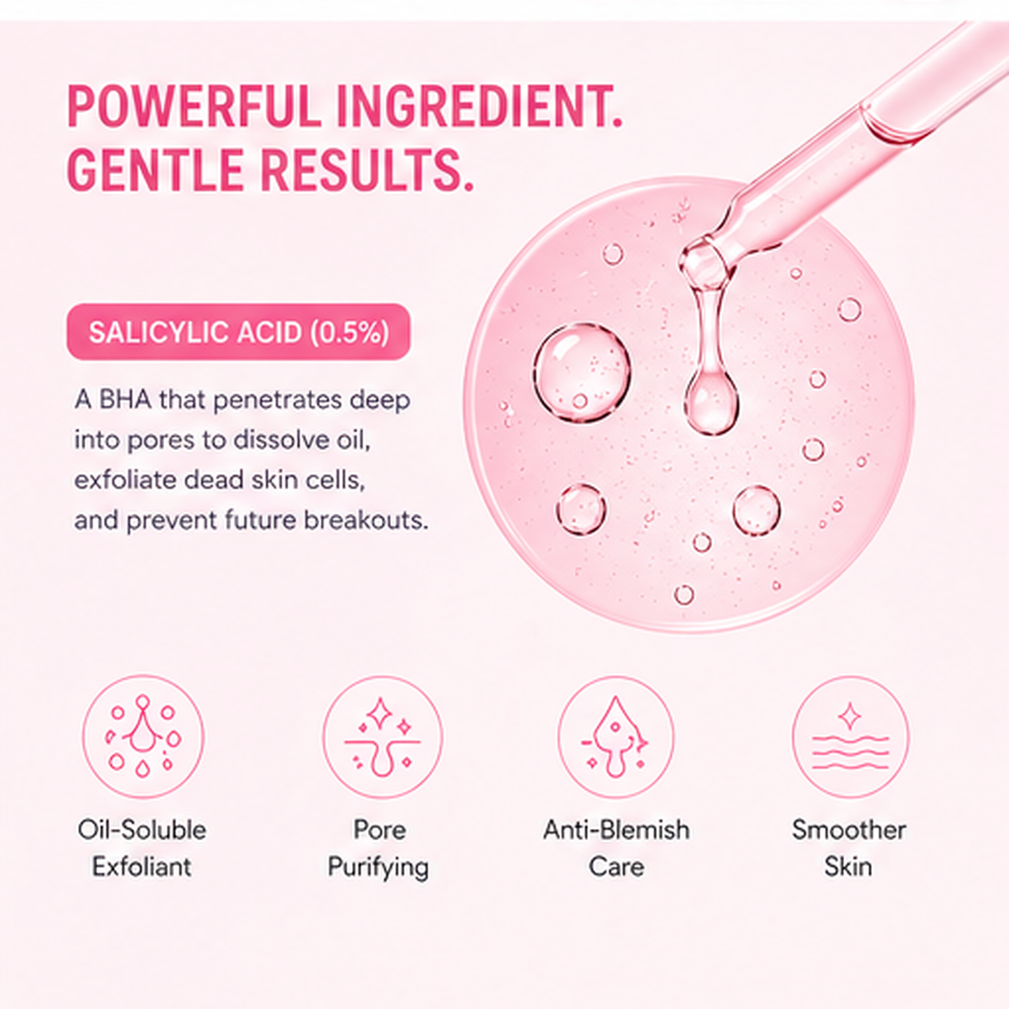 Salicylic Acid Serum 500ml (0.5%) with Hyaluronic Acid – Large Professional Size BHA Exfoliating Serum for Acne, Blackheads & Oily Skin – Pore Minimizer, Hydrating Face Serum for Breakouts, Blemish Control & Clear Skin